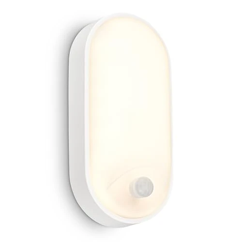 Offerta a tempo: BRILONER - Lampada da parete a LED per esterni IP65 con rilevatore di movimento, portata fino a 6 m, rilevamento a 100 gradi, lampada da esterno, 22x10,5x6 cm, bianco - 0% da 14.95 € a 14.95 €
