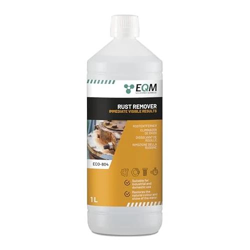 Offerta a tempo: EQM - ECO-804 - Eliminatore di Ruggine Professionale - 1L - Rimuove Completamente la Ruggine - Ripristina il Colore Originale del Metallo - Effetto Immediato - 0.00% da 29.87 € a 29.87 €