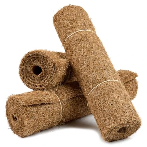 La cordeline Set of 3 Natural Coconut Fibre Mats 40 x 100 cm 900 g/m² – Plant Mulching, Cold Protection, Weeds, Reptile Terrarium, Brown