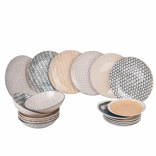 Tijdelijke aanbieding: Villa d'Este Home Tivoli Soho 18-delig porseleinen tafelservies, 6 verschillende plaatsen van 110.26 EUR naar 110.26 EUR (korting 0%)