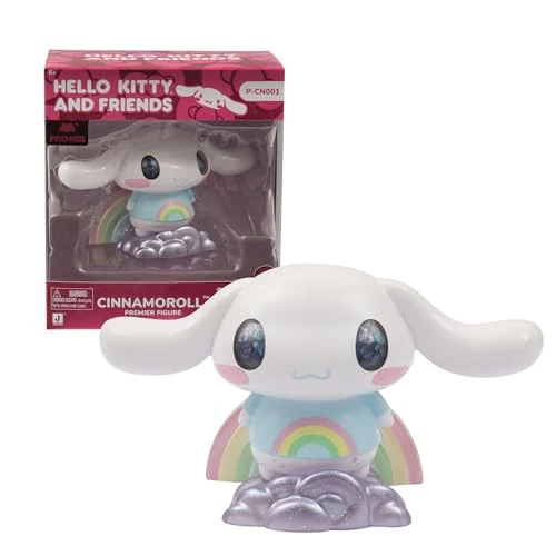 Hello Kitty And Friends Giochi Preziosi - Personaggio Cinnamoroll Da 10 Cm Serie Premier Effetto Metal, Altamente Dettagliato, Occhi Luccicanti, Effetto Glittarato Sui Simboli, Per Bambini Dai 3 Anni