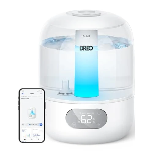 Offerta a tempo: Dreo Umidificatori per camera da letto, umidificatore ad ultrasuoni a nebbia fredda con illuminazione silenziosa e RGB da 26 dB, serbatoio da 3 l, facile pulizia, tempo di funzionamento di 30 ore per - 0.00% da 49.99 € a 49.99 €