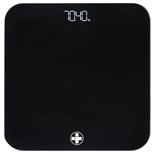 Reliance Medical Balance de Poids Corporel Digitale, Balance Professionnelle avec Écran LED, Pèse-personne pour Salle de Bain, Dimensions L 26cm x l 26cm x H 2,3cm, Lot de 1