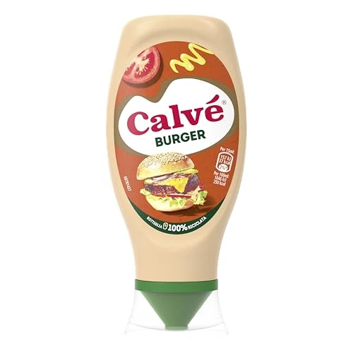 Calvé Salsa Burger, Formato 430 ml, Extragusto con Maionese, Senape, Cipolla e Worcestershire, Ideale per Sandwich e Burger