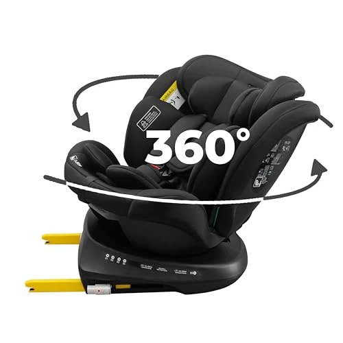 Offerta a tempo: KidsZone Seggiolino Auto 0-36 kg Isofix i-Size, 40-150 cm - Seggiolino Auto Girevole 360 per Bambini Gruppo 0/1/2/3 - Top Tether, Reclinabile 5 posizioni, Regolabile in Altezza - 19% da 159.99 € a 129.99 €