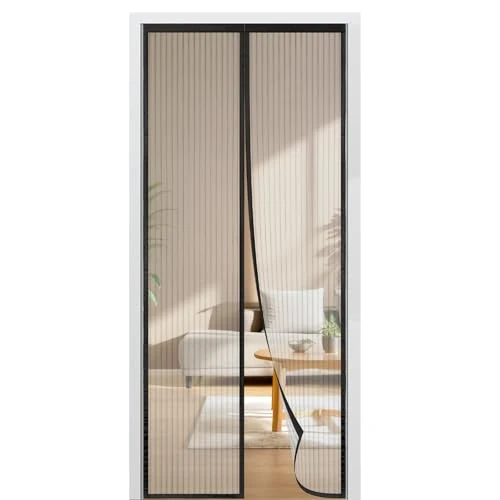 Limitiertes Angebot: BUIRTLY Fliegengitter Balkontür Magnet, Fliegengitter Tür 85x220cm, Ohne Bohren Stärkere Magneten Insektenschutz Balkontür für Wohnzimmer Kellertüren und Terrassentüren, Schwarz von 12.99 EUR auf 12.99 EUR (Spare 0%)