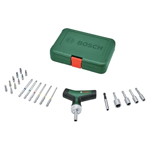 Offerta a tempo: Bosch Set con cacciavite a cricchetto per bit con impugnatura a T - 34% da 41.76 € a 27.50 €