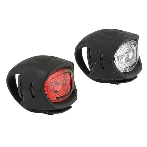 Offerta a tempo: MVTEK Kit fanali anteriore e posteriore TWINS. Kit luci bicicletta in silicone. Faro bici compatto e leggero. Luce anteriore bici e luce posteriore 2 led superbright. Attacco universale. Bike light. - 48% da 11.59 € a 5.99 €