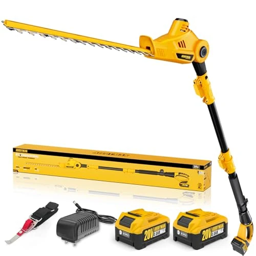 Offerta a tempo: Alloyman Tagliasiepi Telescopico a Batteria 20V MAX, Lama 40 cm con 2 Batterie 4,0 Ah e Caricabatterie, Asta Estensibile 2,4 m per Siepi e Arbusti - 21% da 119.49 € a 94.62 €