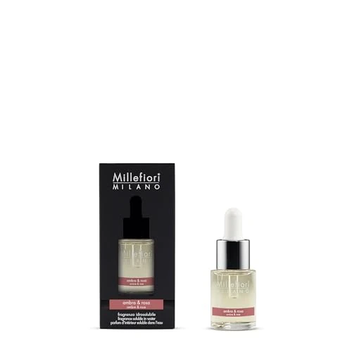 Offerta a tempo: Millefiori Milano – Fragranza Idrosolubile Ambra & Rosa per Diffusore a Ultrasuoni Hydro – Profumo Ambiente con Pipetta Dosatrice, Ideale per Diffusori Hydro - 0.00% da 14.00 € a 14.00 €