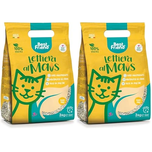 Offerta a tempo: Cat&Rina WeVegetal, lettiera per gatti agglomerante Sabbia al mais da 5,5l., 100% di origine vegetale. Fino a 30 giorni di utilizzo. Si smaltisce nell'organico o nel wc. (Confezione da 2) - 13% da 21.98 € a 19.08 €