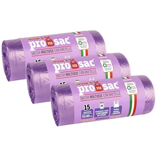 Offerta a tempo: Virosac Rotolo 15 Sacchi Profumati di Lavanda, Nylon, Lilla, 52x0.1x65 cm (Confezione da 3) - 72% da 15.42 € a 4.38 €