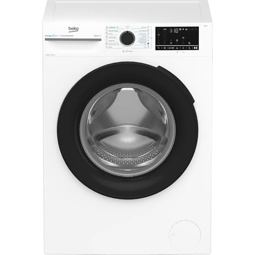 Beko - AMBMWU4841B wasmachine 8 kg, klasse A, 1400 omwentelingen, touch-display, zwarte patrijspoort, EnergySpin-technologie, stoomfunctie, zelfreinigende wasmiddellade, bak van gerecycled kunststof