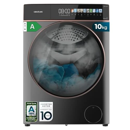 Oferta limitada: Cecotec Lavadora 10 Kg Carga Frontal Autodosis Bolero DressCode 10900 Autodose Inverter FullColor Steel A 1400RPM, Bajo Consumo, Pantalla FullColor 10,3", 11 Programas, Motor Inverter Plus, Vapor de 439.00 € a 439.00 € (ahorro 0.00%)