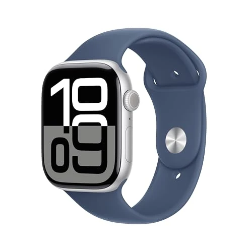 APPLE MWY13QL/A Smartwatch Aluminium Gummi, M/L, Silber