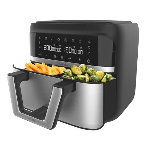 Beperkte aanbieding: Cecotec Heteluchtfriteuse zonder olie - 9 liter deelbaar in 2 - Air Fryer Cecofry Dual 9000. 2850W, dieet en digitaal, touchpaneel, dubbele temperatuurregeling, 6 modi, PerfectCook-technologie van 79.90 EUR naar 79.90 EUR (besparing 0%)