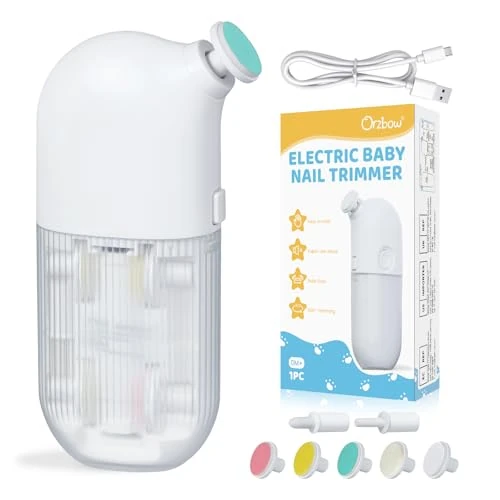 Oferta ograniczona: Orzbow Zintegrowany Elektryczny Pilnik do Paznokci dla Niemowląt, Akumulatorowe Obcinaczki do Paznokci z 7 Głowicami Szlifierskimi, dla Niemowląt i Dorosłych, Niski Poziom Hałasu, Prosta Obsługa,Biały z 69.99 PLN na 69.99 PLN (zniżka 0%)