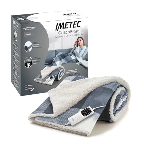 Begrenztes Angebot: Imetec Adapto Tartan Grey Heizdecke, 160x120 cm Wärmedecke, aus weichem Gewebe, geringer Verbrauch, Adapto-Technologie, sicher, schnelles Aufheizen, 6 Temperaturen, waschbar von 84.93 EUR auf 72.19 EUR (Rabatt 15%)