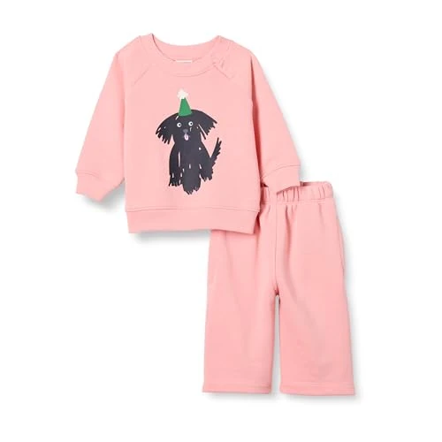 Offerta a tempo: Amazon Essentials Completo Felpa e Pantaloni Sportivi French Terry Unisex Bimbi, Pacco da 2, Pesca Festaioli, 3-6 Mesi - 32% da 17.10 € a 11.61 €