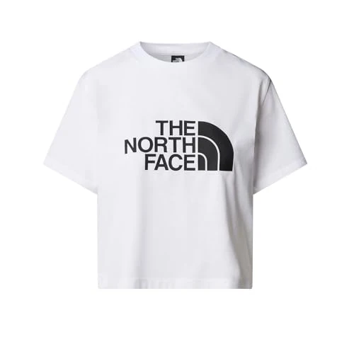 The North Face NF0A8A6HFN4 W S/S Easy Relaxed Cropped tee T-Shirt Mujer TNF White Tamaño L