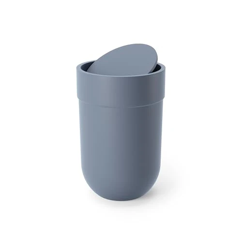 Offre limitée : Umbra Poubelle de 6 l avec Couvercle basculant - Poubelle de Salle de Bain et Corbeille à Papier pour Salle de Bain et Petits espaces - Plastique - Bleu Ardoise - 6 l de 30.00 € à 28.49 € (5% de remise)