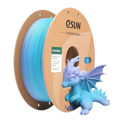 eSUN Matte Rainbow PLA Filament 1.75mm, Matte Multicolored 3D Printer Filament PLA, 1KG Spool (2.2 LBS) Gradient Changing Filament for 3D Printers,Ocean