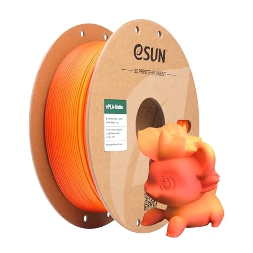 eSUN Matte Rainbow PLA Filament 1.75mm, Matte Multicolored 3D Printer Filament PLA, 1KG Spool (2.2 LBS) Gradient Changing Filament for 3D Printers,Sunrise