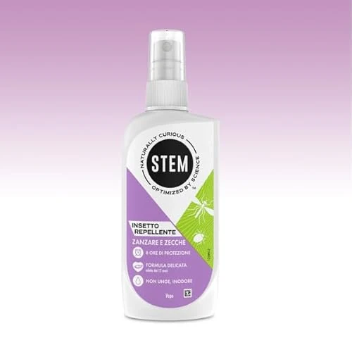 Offerta a tempo: STEM Antizanzare Vapo, Spray Antizanzare Comuni e Tigre, Insetto Repellente, Fino a 8 ore di Protezione, Delicato sulla Pelle, 1 Confezione da 100 ml — 30% da 10,60 € a 7,47 €