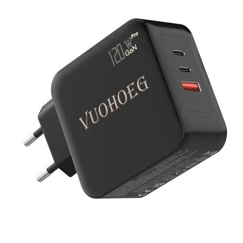 Zeitlich begrenztes Angebot: VUOHOEG USB C Ladegerät 120W, PD3.0 GaN 3-Port USB C Netzteil Schnellladegerät für MacBook Pro/Air, Dell XPS 13, Huawei MateBook, iPhone 16 15 Pro Max, Galaxy S24 Ultra/S23/S22 und mehr von 9.99 € auf 9.99 € (0.00% Rabatt)