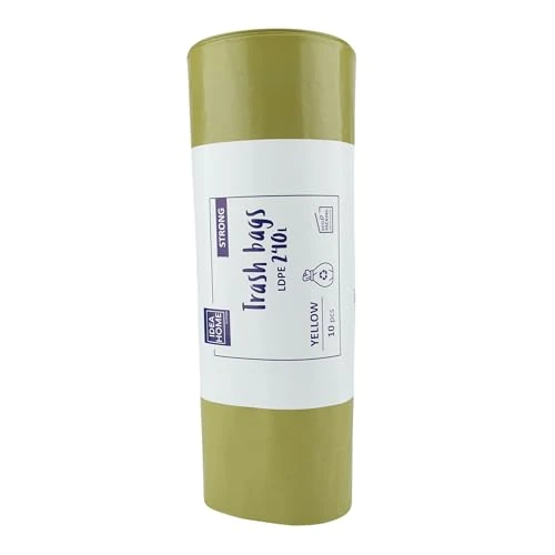 Limited-time offer: IDEA HOME LDPE Bin Bags 10 Pieces - Extra Heavy Duty Bin Liners 240L - Rubbish Bags for Waste Separation - Bin Bag Perfect for Everyday Use, Household, Office, Kitchen & Caterers, Yellow from 6.77 £ to 6.77 £ (save 0.0%)