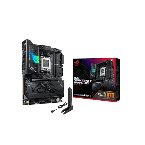 Offre limitée : ASUS ROG Strix X870-F Gaming WiFi – Carte mère Gaming AMD Ryzen AM5 X870 ATX (DDR5, 16+2+2 DrMOS, 4 x M.2, PCIe 5.0, WiFi 7, USB4 Type-C, USB 10G avec PD 3.0 jusqu'à 30W, Aura Sync RGB) de 309.07 EUR à 309.07 EUR (remise 0%)