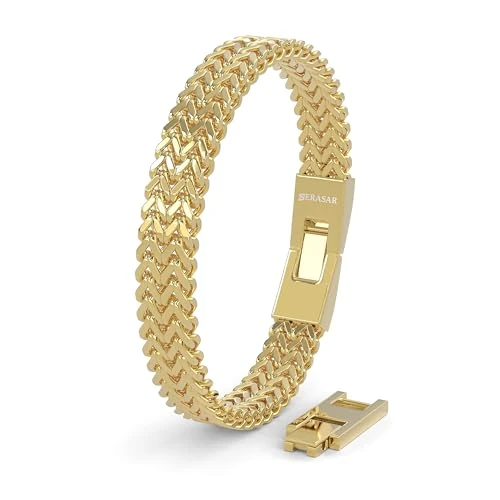 Oferta limitada: SERASAR Pulsera de Oro Acero Inoxidable para Hombre Joyería Moda Caballero de 31.99 EUR a 27.19 EUR (ahorro 15%)