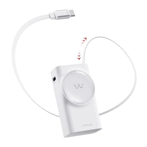 Offerta a tempo: iWALK Powerbank con cavo USB-C retrattile da 70 cm, Power Bank 10000mAh PD 30W Ricarica Rapida, Caricatore Portatile con 3 Uscite per iPhone 16/15/14/13 /Pro/Pro Max, Samsung, Android, iPad - 0.00% da 56.99 € a 56.99 €