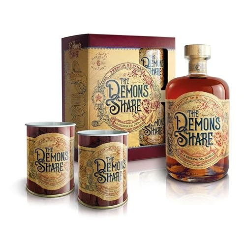 The Demon's Share 6 Years Old Spirit Drink 40% Vol. 0,7l in Giftbox with 2 Dosen The Demon's Share