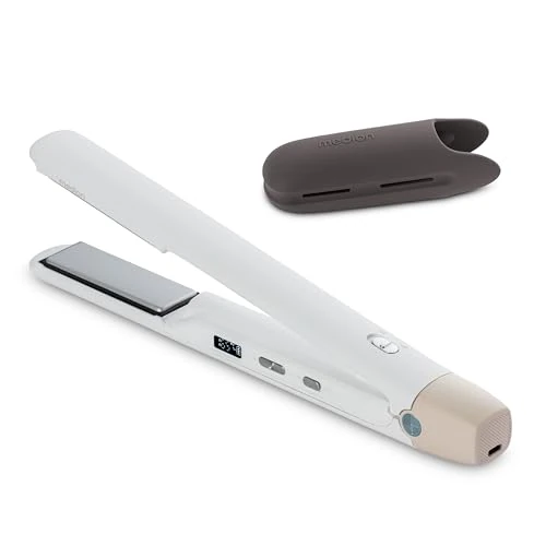 Offerta a tempo: MEDION HS2 Piastra cordless con display (indicatore di temperatura e batteria, 5 impostazioni di calore regolabili, piastre riscaldanti flessibili in ceramica/tourmalina con sensore di temperatura - 75% da 39.95 € a 9.95 €