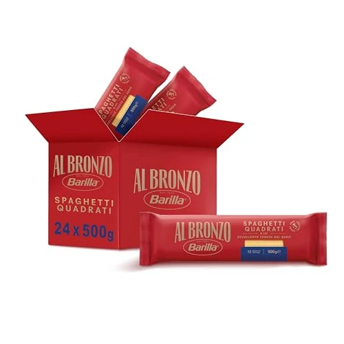 Offerta a tempo: Barilla Pasta Al Bronzo Spaghetti Quadrati 100% Grano Italiano — 39% da 30,96 € a 18,97 €