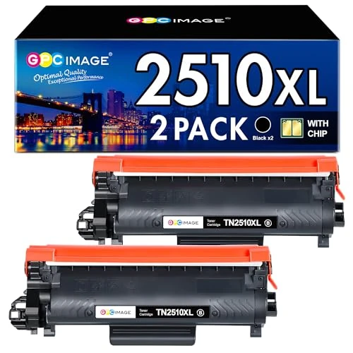 Oferta ograniczona: GPC IMAGE TN2510XL TN-2510XL MFC-L2835DW toner kompatybilny z Brother TN-2510 XL TN 2510XL 2510 do HL-L2400DW HL-L2400DWE MFC-L2800DW DCP-L2620DW MFC-L2860DWE DCP-L262777 DW z chipem (2 czarny) z 32.29 EUR na 32.29 EUR (znizka 0%)