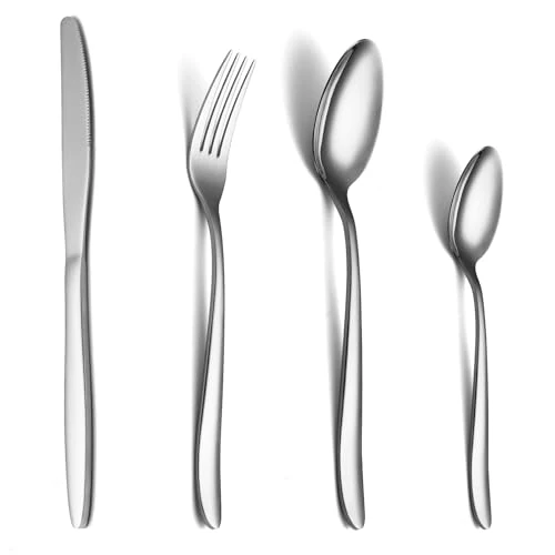 Offre limitee: COPOTIO Couverts de table 6 personnes, Ensemble de couvert acier inox 24 pièces, avec cuillère couteau fourchette de 27.99 EUR a 25.99 EUR (economie 7%)