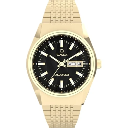 Tijdelijke aanbieding: Timex TW2W62500 Analoog kwartshorloge voor heren met roestvrijstalen band, Goud, armband van 159.93 EUR naar 159.93 EUR (korting 0%)