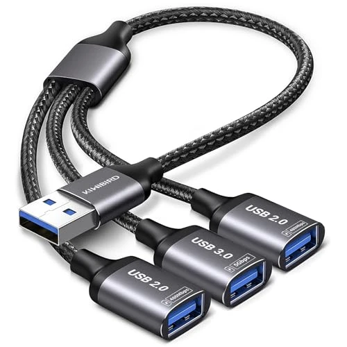 Sdoppiatore USB 3.0, splitter USB 2.0, cavo USB doppio maschio uscita femmina per ricarica, alimentazione e dati compatibile con PC portatile, TV, Mac, PS5 PS4, Xbox, mouse tastiera, stampante