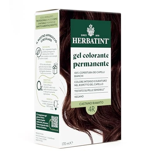 Oferta limitowana: Herbatint Trwały żel do farbowania włosów 4R kasztanowy kasztanowy - 170 ml | bez amoniaku, 100% białe włosy | dla wrażliwej skóry, z 8 naturalnymi ekstraktami organicznymi z 53.90 zł na 53.90 zł (oszczędź 0.00%)