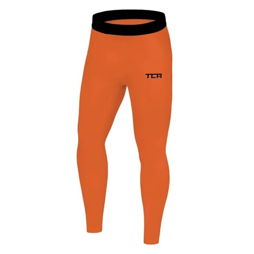 Offerta a tempo: TCA Superthermal Calzamaglia da Palestra Compresso Base Layer Termico da Corsa Bambino - Arancia, 10-12 Anni - 62% da 20.99 € a 7.99 €