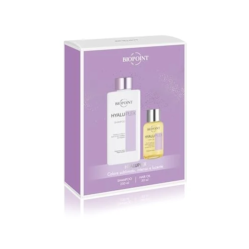 Biopoint Hyaluplex Kit Champú 250 ml y Aceite para el Cabello 50 ml Nueva Vitalidad para el Cabello Color Intenso y Brillante