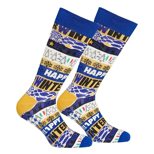FC Internazionale Milano S.p.A. Inter Happy Winter Socks for All Nerazzurri Supports, Winter Socks, Official Product