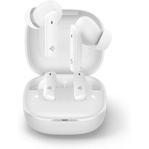 Tijdelijke aanbieding: Spigen Audio Nieuwe SA-TW P20 True Wireless In-Ear Oordopjes met 30 uur speeltijd, tot 40dB 3 Multi-Mode ANC Pro, EQ-aanpassing, 6 microfoons, Gaming-modus, LCP-grafeendrivers, IPX5 - Wit van 39.99 € naar 11.99 € (70% korting)