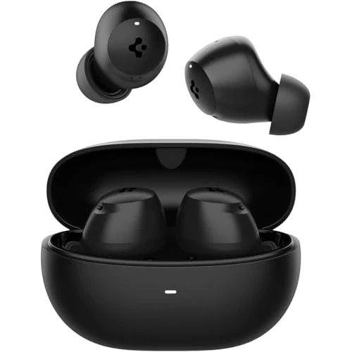 Offerta a tempo: Spigen Audio Cuffie Bluetooth SA-TW P10, Auricolari Bluetooth 5.2 Wireless con Fino a 30 ore di Autonomia, Resistenza acqua IPX4, Cuffie Gaming Wireless USB-C 4 modalità Cancellazione Rumore - Nero - 0% da 16.99 € a 16.99 €