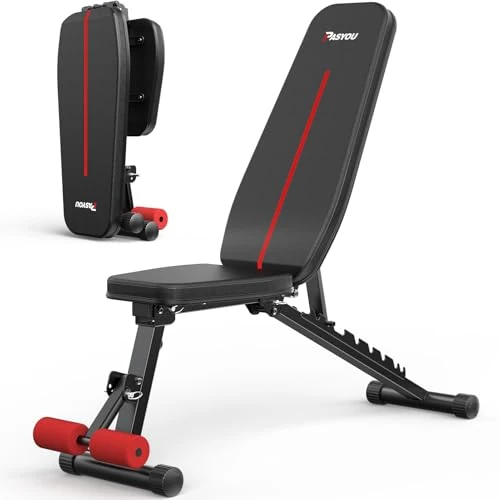 Offerta a tempo: PASYOU Panca Palestra Pieghevole 10 Posizioni Regolabili 90 Gradi Verticale Multifunzionale Panca Piana per L'allenamento Completo del Corpo Panca per Addominali - 36% da 125.99 € a 81.22 €