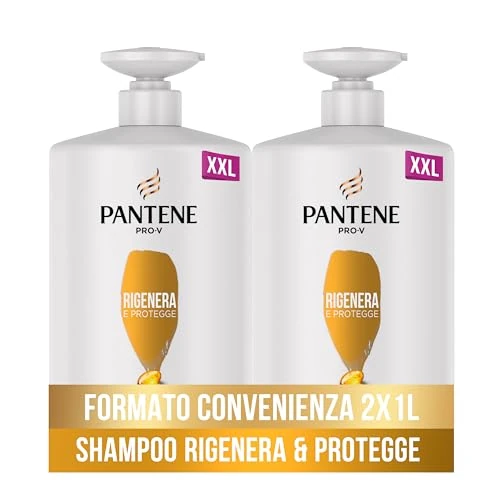Pantene Pro-V - Champú de protección queratina, regenera y protege, 2 x 1000 ml