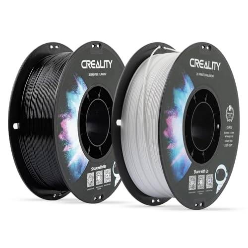 Offre limitée : Creality CR-PETG Filament 1.75 mm 2KG, Excellente Ténacité Haute Précision, Inodore Non Toxique, Résistant à l'Humidité, Filament PETG Brillant pour Imprimante 3D (Noir + Blanc) de 33.99 € à 33.99 € (0.00% de remise)