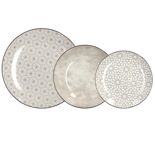 Offerta a tempo: Tognana Habana, servizio piatti 18 pezzi per 6 persone, porcellana, beige - 23% da 62.10 € a 47.52 €